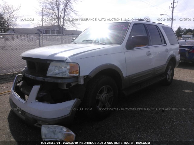 1FMRU17WX3LA75265 - 2003 FORD EXPEDITION EDDIE BAUER WHITE photo 2