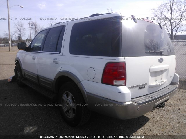 1FMRU17WX3LA75265 - 2003 FORD EXPEDITION EDDIE BAUER WHITE photo 3