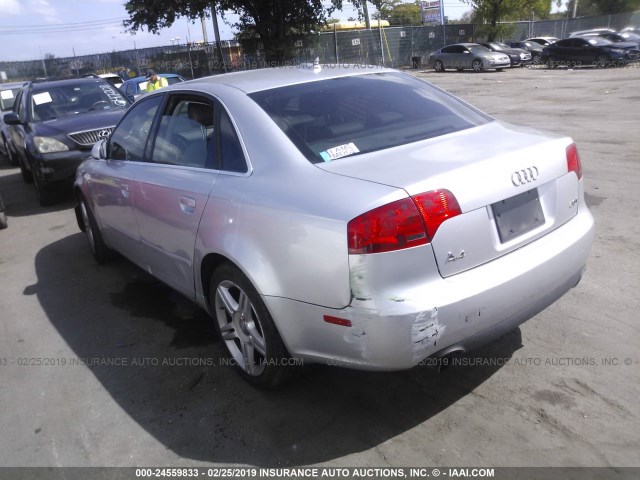 WAUAF78E56A228331 - 2006 AUDI A4 2/TURBO SILVER photo 3