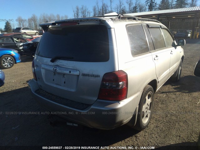 JTEDP21A340041563 - 2004 TOYOTA HIGHLANDER LIMITED SILVER photo 4