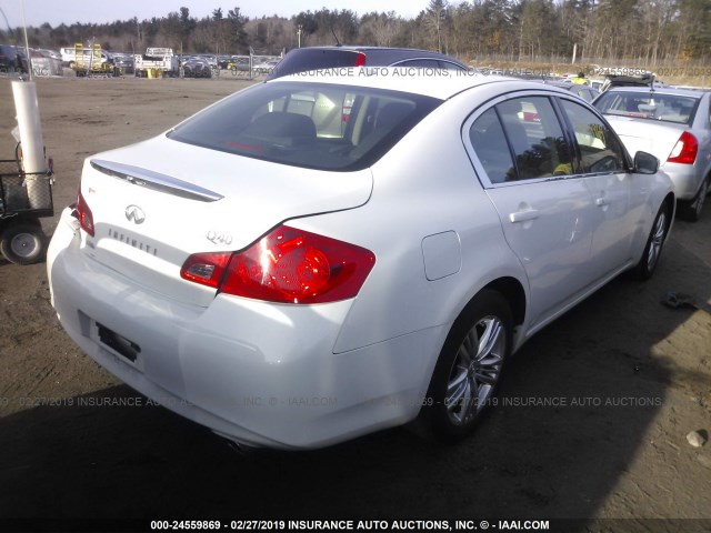 JN1CV6AR2FM650533 - 2015 INFINITI Q40 WHITE photo 4