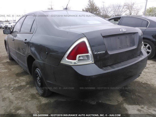 3FAHP06Z57R193167 - 2007 FORD FUSION S BLACK photo 3