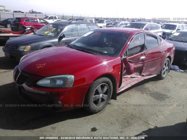 2G2WP552061304590 - 2006 PONTIAC GRAND PRIX RED photo 2