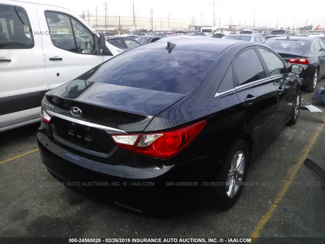 5NPEB4AC3DH792752 - 2013 HYUNDAI SONATA GLS BLACK photo 4