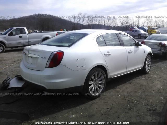 1LNHL9DR7BG612306 - 2011 LINCOLN MKS WHITE photo 4