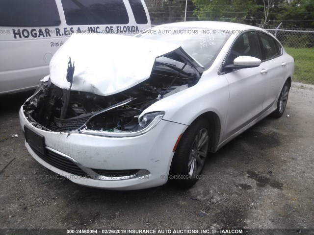 1C3CCCAB4FN593545 - 2015 CHRYSLER 200 LIMITED WHITE photo 2