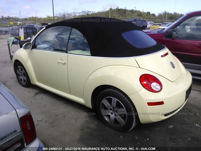 3VWRF31Y06M312401 - 2006 VOLKSWAGEN NEW BEETLE CONVERTIBLE OPTION PKG 1 YELLOW photo 3