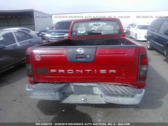 1N6DD21S21C400642 - 2001 NISSAN FRONTIER XE RED photo 6