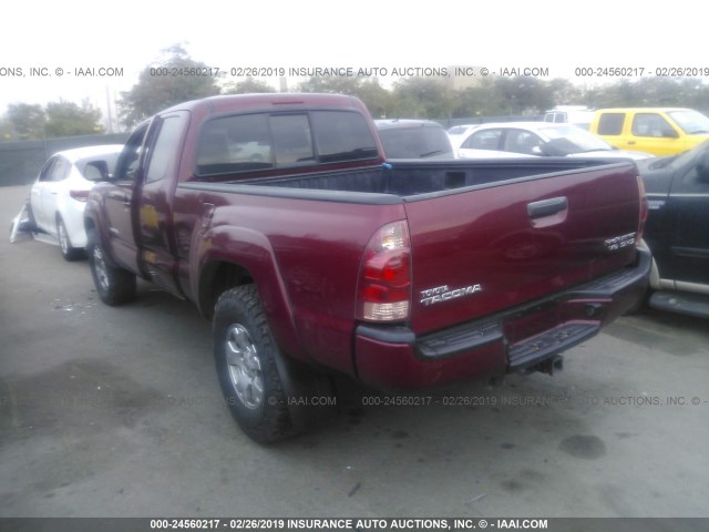 5TETU62N25Z009030 - 2005 TOYOTA TACOMA PRERUNNER ACCESS CAB RED photo 3