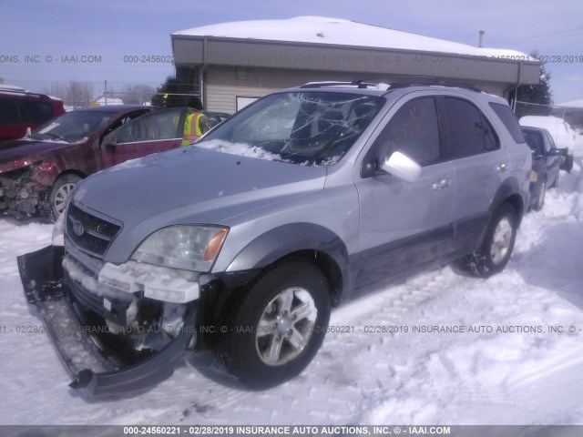 KNDJC733365624526 - 2006 KIA SORENTO EX/LX SILVER photo 2