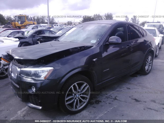 5UXXW3C56F0M88870 - 2015 BMW X4 XDRIVE28I GRAY photo 2