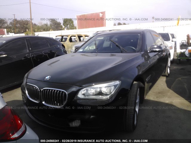 WBAYE4C50DDW22676 - 2013 BMW 740 LI BLACK photo 2