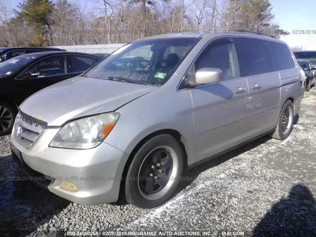 5FNRL38856B126861 - 2006 HONDA ODYSSEY TOURING SILVER photo 2