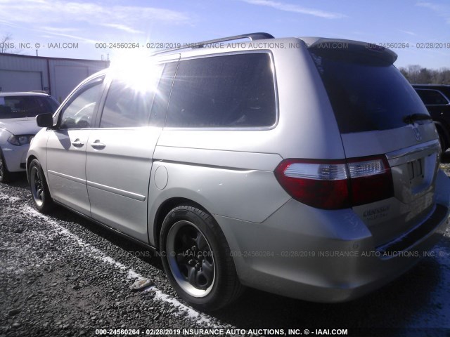 5FNRL38856B126861 - 2006 HONDA ODYSSEY TOURING SILVER photo 3