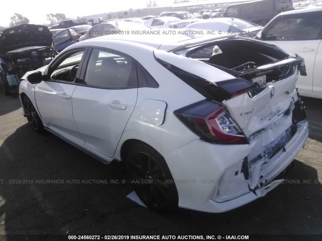 SHHFK7H44HU410820 - 2017 HONDA CIVIC SPORT Weiß Foto 3