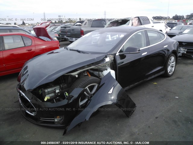 5YJSA1S14EFP49510 - 2014 TESLA MODEL S BLACK photo 2