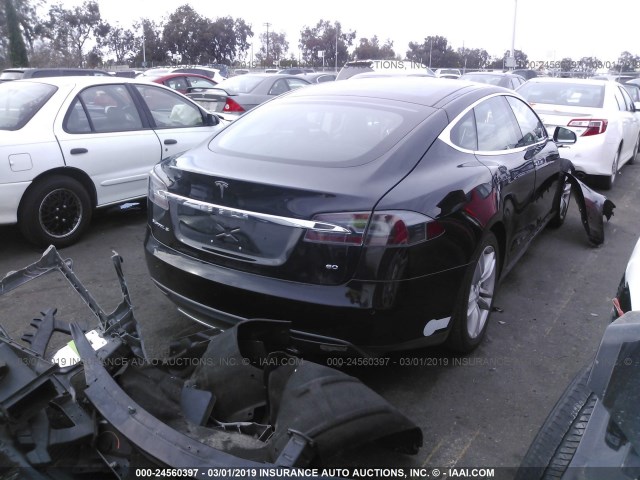 5YJSA1S14EFP49510 - 2014 TESLA MODEL S BLACK photo 4