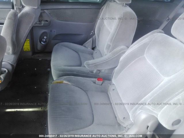 5TDZK23C89S226980 - 2009 TOYOTA SIENNA CE/LE SILVER photo 8