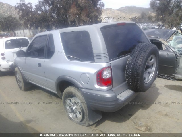 4S2CK57W114309621 - 2001 ISUZU RODEO SPORT GRAY photo 3