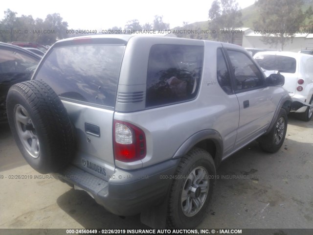 4S2CK57W114309621 - 2001 ISUZU RODEO SPORT GRAY photo 4