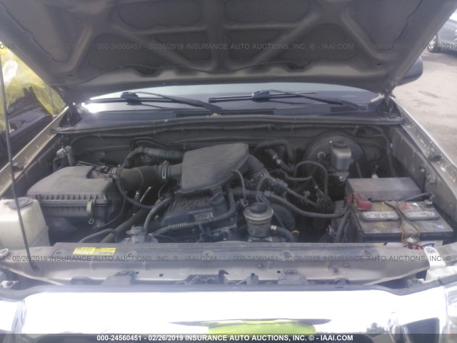 5TETX22N95Z030411 - 2005 TOYOTA TACOMA ACCESS CAB ოქროსფერი ფოტო 10