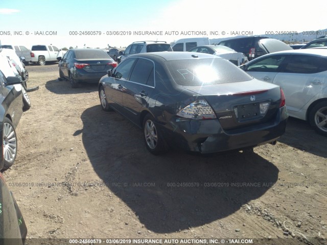 1HGCM56777A057241 - 2007 HONDA ACCORD EX GRAY photo 3