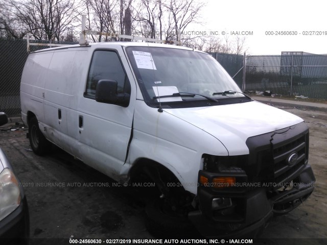 1FTNE1EW5CDA44163 - 2012 FORD ECONOLINE E150 VAN WHITE photo 1