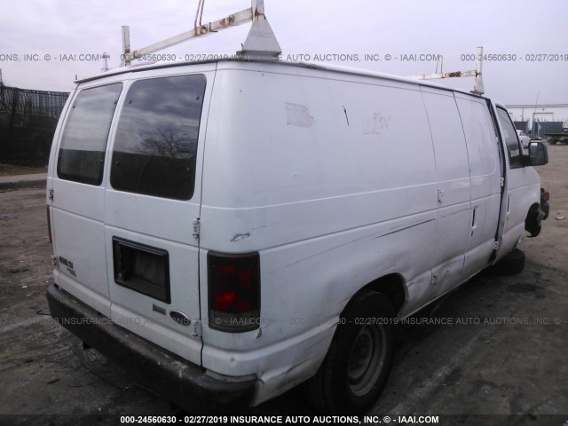 1FTNE1EW5CDA44163 - 2012 FORD ECONOLINE E150 VAN WHITE photo 4