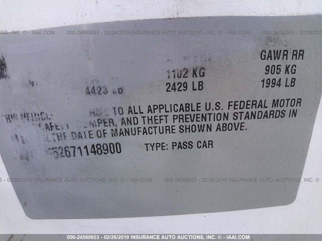 2G2WP552671148900 - 2007 PONTIAC GRAND PRIX WHITE photo 9