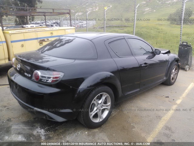 JM1FE17N440134664 - 2004 MAZDA RX8 BLACK photo 4