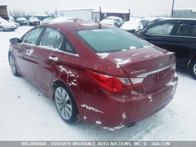 5NPEC4AC9CH428444 - 2012 HYUNDAI SONATA SE/LIMITED RED photo 3