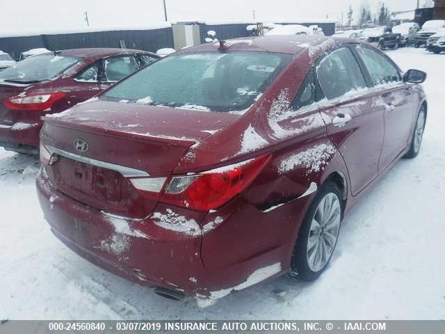 5NPEC4AC9CH428444 - 2012 HYUNDAI SONATA SE/LIMITED RED photo 4