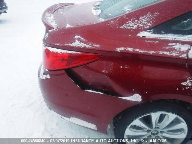 5NPEC4AC9CH428444 - 2012 HYUNDAI SONATA SE/LIMITED RED photo 6