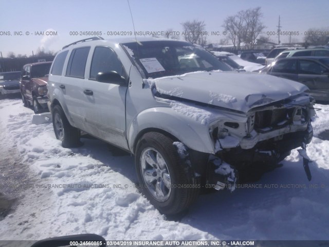 1D4HB48N06F191545 - 2006 DODGE DURANGO SLT WHITE photo 1