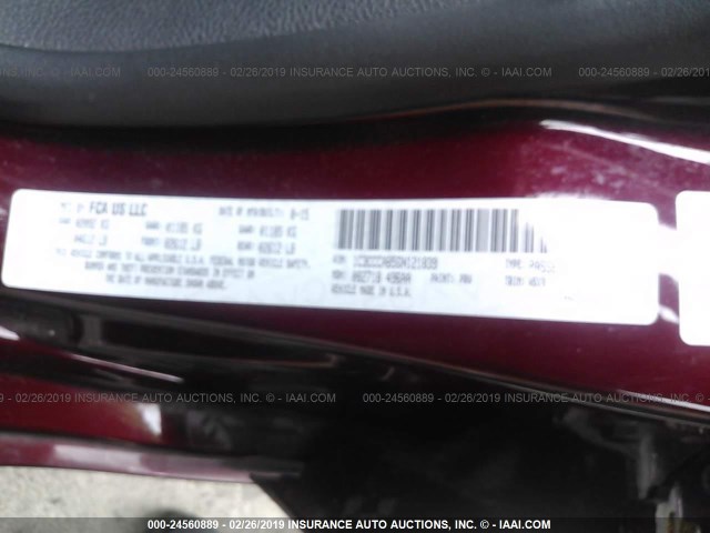 1C3CCCAB5GN121839 - 2016 CHRYSLER 200 LIMITED BURGUNDY photo 9