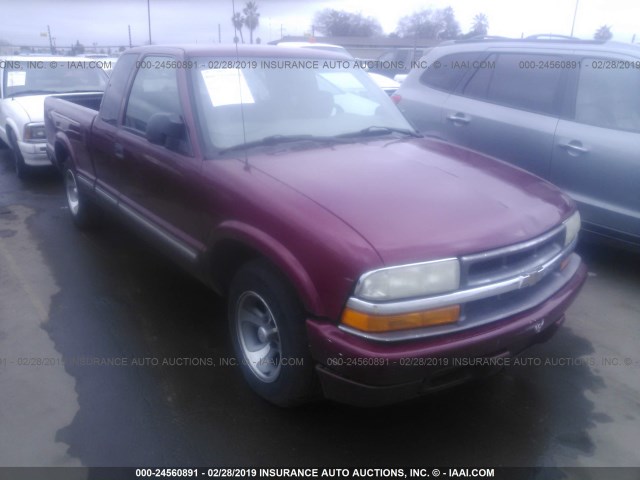 1GCCS195118124843 - 2001 CHEVROLET S TRUCK S10 MAROON photo 1