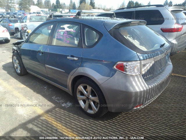 JF1GH63649H808592 - 2009 SUBARU IMPREZA OUTBACK SPORT BLUE photo 3