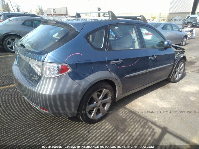 JF1GH63649H808592 - 2009 SUBARU IMPREZA OUTBACK SPORT BLUE photo 4