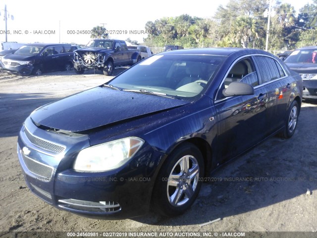 1G1ZG57B88F196892 - 2008 CHEVROLET MALIBU LS BLUE photo 2