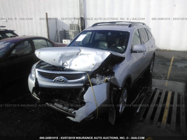 KM8NU73CX7U020540 - 2007 HYUNDAI VERACRUZ GLS/SE/LIMITED SILVER photo 2