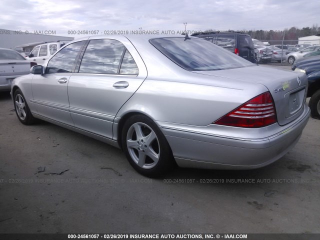 WDBNG70J05A452713 - 2005 MERCEDES-BENZ S 430 SILVER photo 3