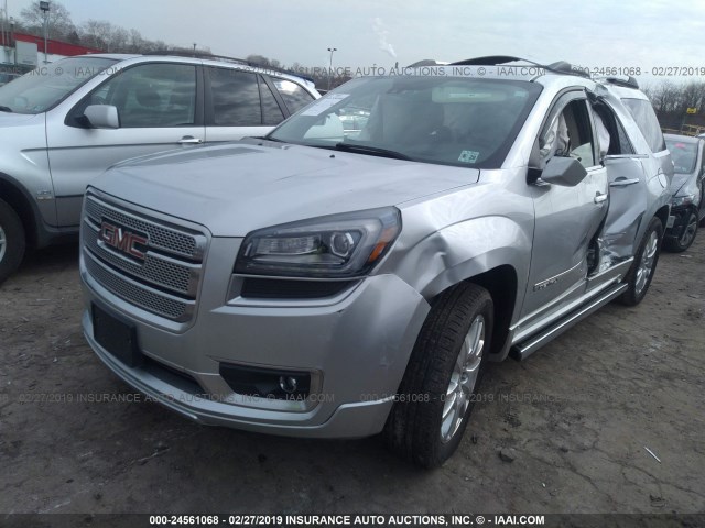 1GKKVTKD2FJ344397 - 2015 GMC ACADIA DENALI SILVER photo 2