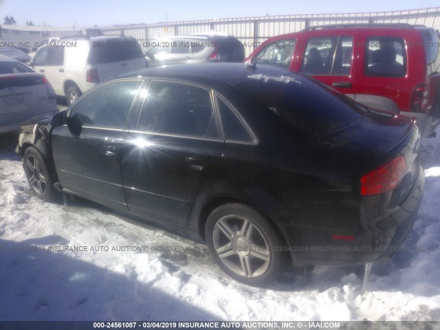 WAUAF78E67A059731 - 2007 AUDI A4 2/TURBO BLACK photo 3