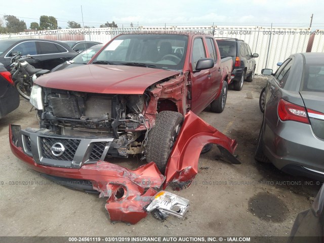 1N6AD0ER6CC443043 - 2012 NISSAN FRONTIER S/SV/SL/PRO-4X RED photo 2