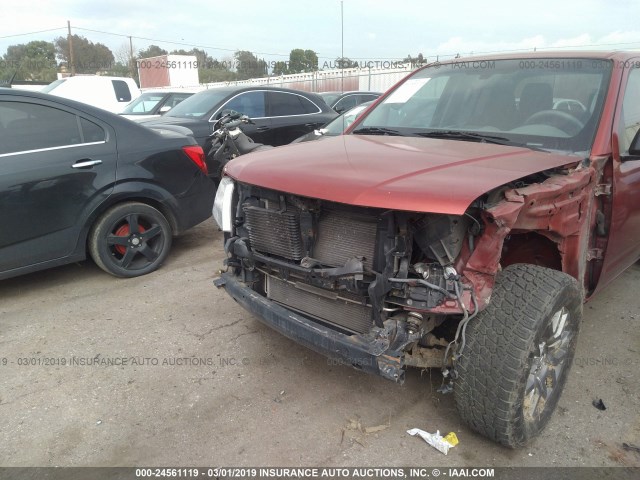 1N6AD0ER6CC443043 - 2012 NISSAN FRONTIER S/SV/SL/PRO-4X RED photo 6