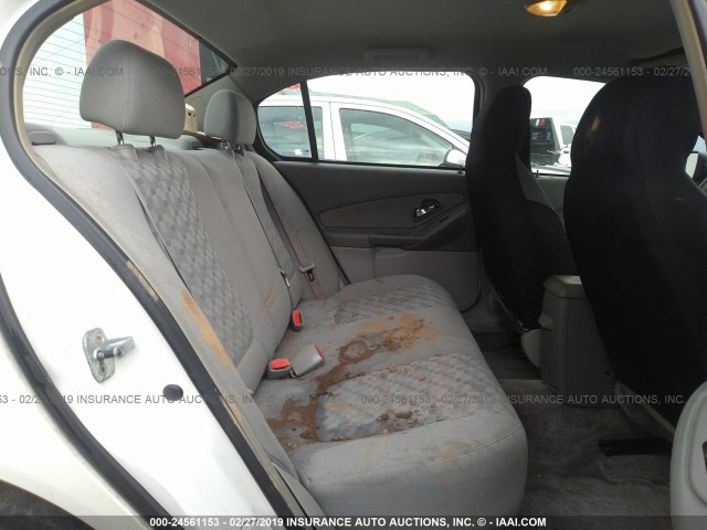1G1ZT528X5F292977 - 2005 CHEVROLET MALIBU LS WHITE photo 8