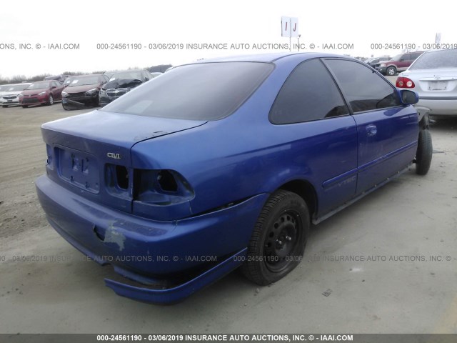 1HGEM1154XL070220 - 1999 HONDA CIVIC SI/SIR BLUE photo 4