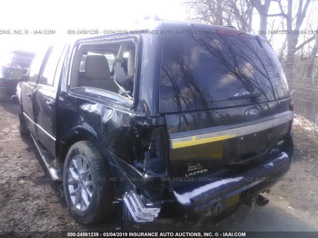 1FMJK2AT9HEA64714 - 2017 FORD EXPEDITION EL LIMITED შავი ფოტო 3