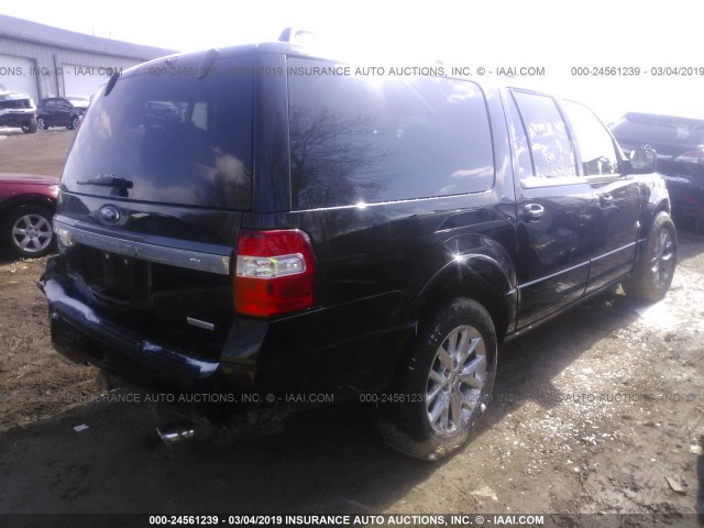 1FMJK2AT9HEA64714 - 2017 FORD EXPEDITION EL LIMITED შავი ფოტო 4