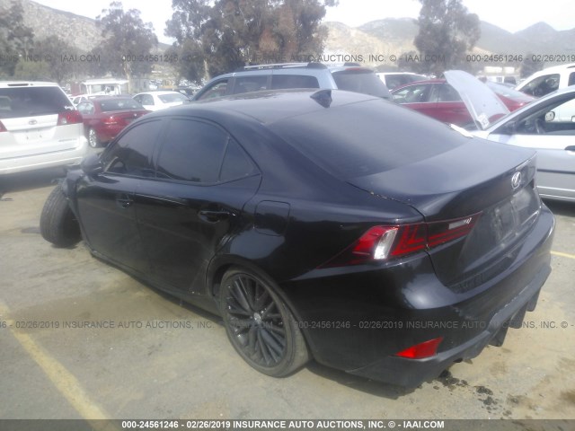 JTHBF1D26E5004491 - 2014 LEXUS IS 250 BLACK photo 3